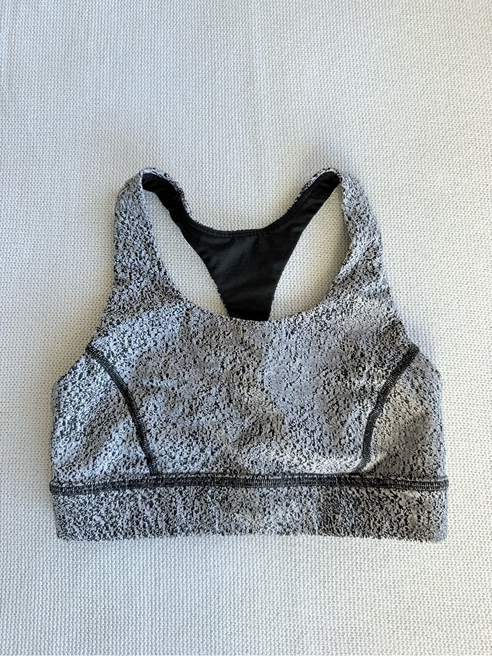 lululemon athletica Gray Textured Racerback Sports Bra